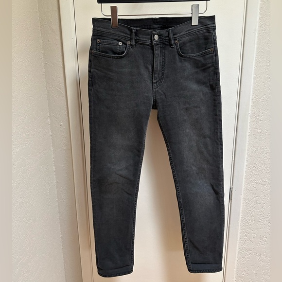 Men’s Acne Studio Black Washed Denim Size 30/29 - Picture 1 of 2